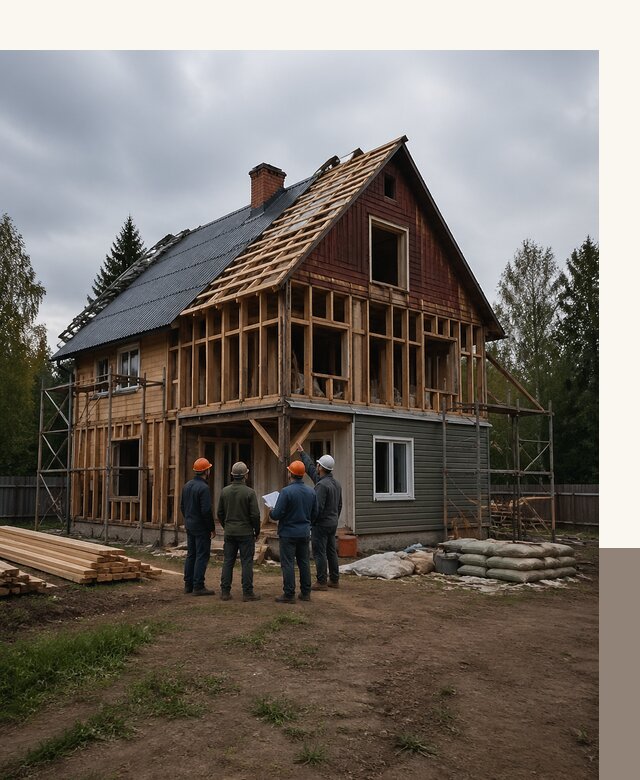 Реконструкция дачного дома в Лобне под ключ с проектом