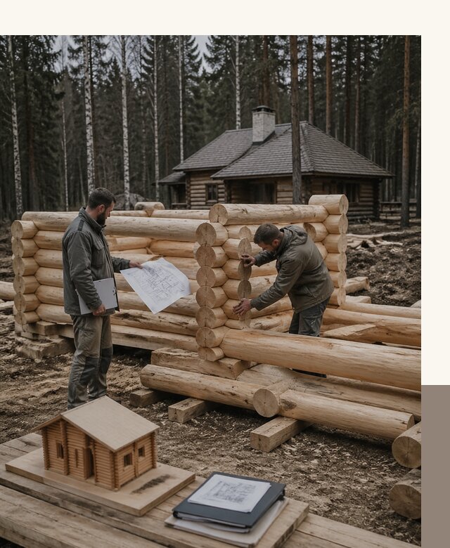 Проектирование и строительство домов из бревна в Лобне